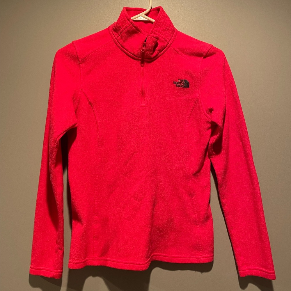Northface fleece pink 1/4 zip up size small